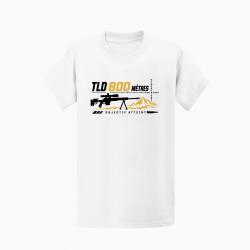 T-shirt Tir Sportif TLD 800 m&egrave;tres Objectif atteint Blanc / Noir et dor&eacute;