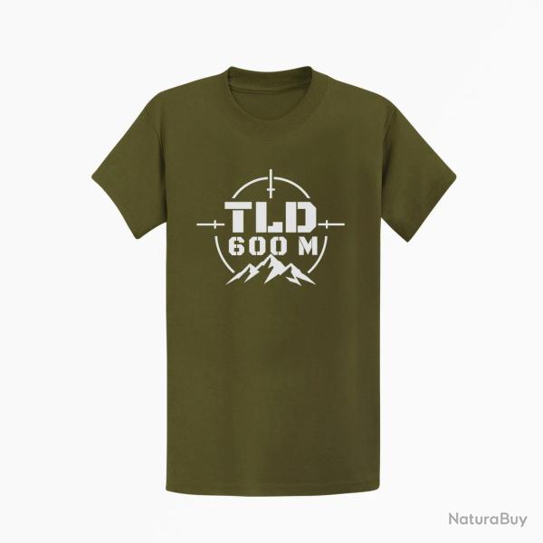 T-shirt Tir Sportif TLD 600 m�tres Kaki / Blanc