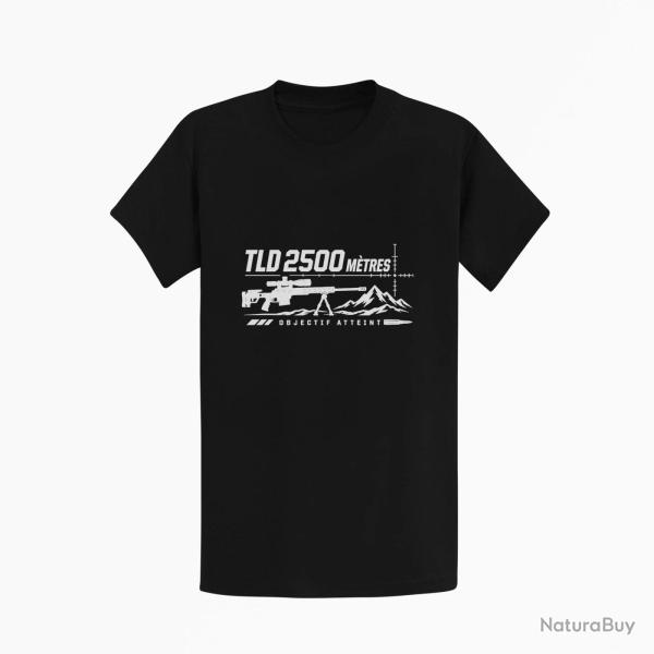T-shirt Tir Sportif TLD 2500 m�tres Objectif atteint Noir