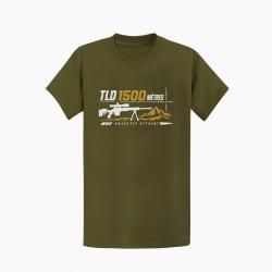 T-shirt Tir Sportif TLD 1500 m&egrave;tres Objectif atteint Kaki / Blanc et dor&eacute;
