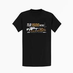 T-shirt Tir Sportif TLD 1500 m&egrave;tres Objectif atteint Noir / Blanc et dor&eacute;