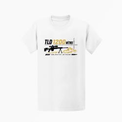T-shirt Tir Sportif TLD 1200 m&egrave;tres Objectif atteint Blanc / Noir et dor&eacute;