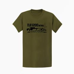 T-shirt Tir Sportif TLD 1200 m&egrave;tres Objectif atteint Kaki / Noir