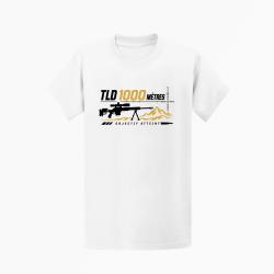 T-shirt Tir Sportif TLD 1000 m&egrave;tres Objectif atteint Blanc / Noir et dor&eacute;