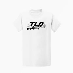 T-shirt Tir Sportif TLD Montagne et carabine Blanc