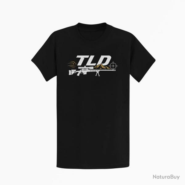 T-shirt Tir Sportif TLD Montagne et carabine Noir / Orange