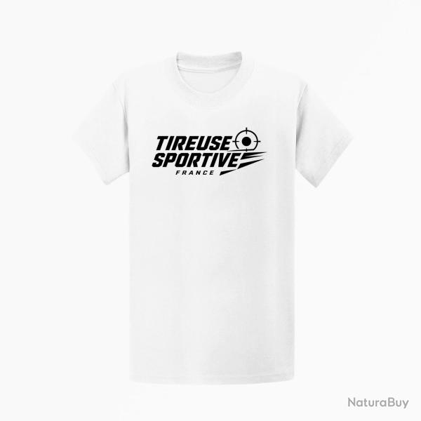 T-shirt Tir Sportif Tireuse sportive France Blanc