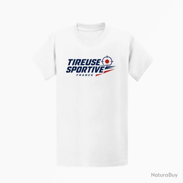 T-shirt Tir Sportif Tireuse sportive France Blanc / Orange