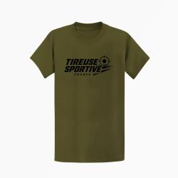 T-shirt Tir Sportif Tireuse sportive France Kaki / Noir