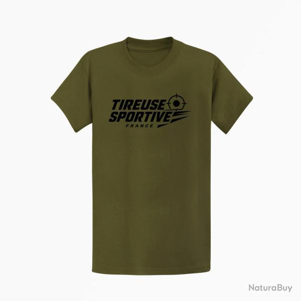 T-shirt Tir Sportif Tireuse sportive France Kaki / Noir