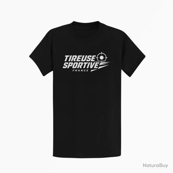 T-shirt Tir Sportif Tireuse sportive France Noir