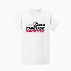 T-shirt Tir Sportif Tireuse sportive Cible dynamique Blanc / Orange