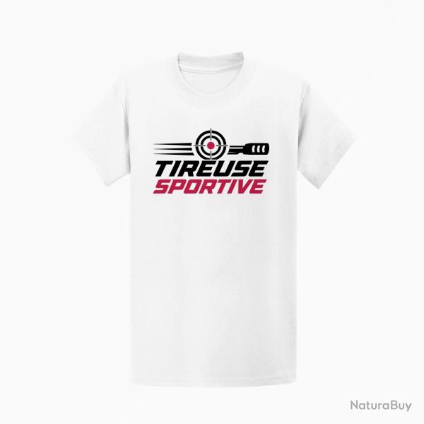T-shirt Tir Sportif Tireuse sportive Cible dynamique Blanc / Orange