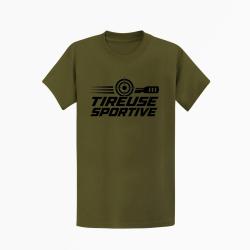 T-shirt Tir Sportif Tireuse sportive Cible dynamique Kaki / Noir