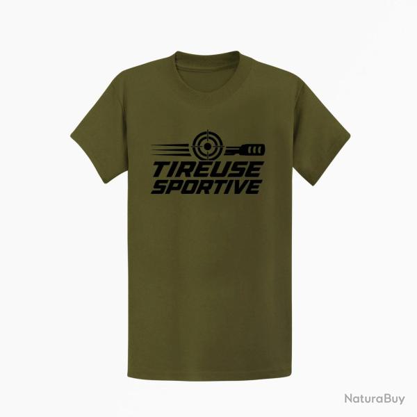 T-shirt Tir Sportif Tireuse sportive Cible dynamique Kaki / Noir