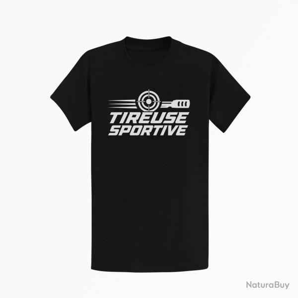 T-shirt Tir Sportif Tireuse sportive Cible dynamique Noir