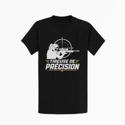 T-shirt Tir Sportif Tireuse de pr&eacute;cision Noir