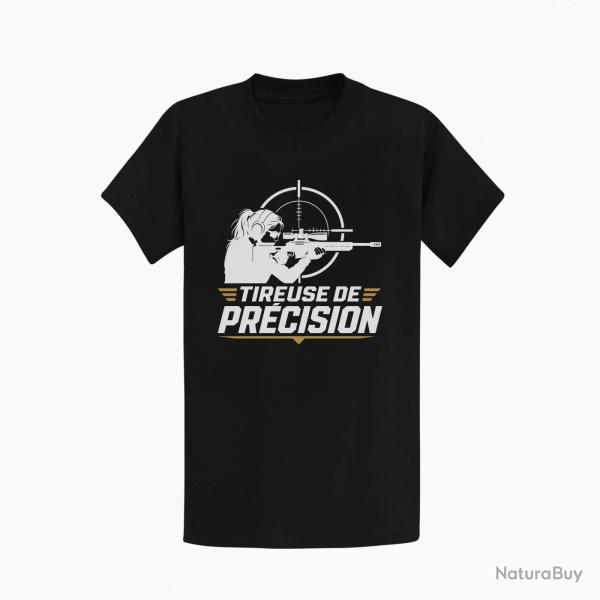 T-shirt Tir Sportif Tireuse de pr�cision Noir