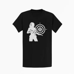 T-shirt Tir Sportif Tireuse Cible Noir
