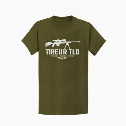 T-shirt Tir Sportif Tireur TLD Kaki / Blanc