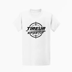 T-shirt Tir Sportif Tireur sportif Typographie Blanc