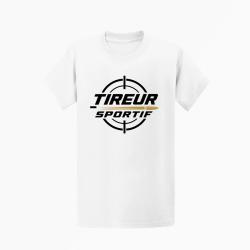 T-shirt Tir Sportif Tireur sportif Typographie Blanc / Orange