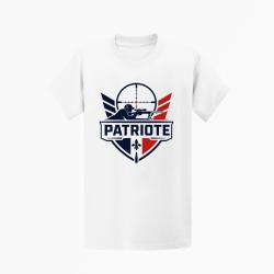 T-shirt Tir Sportif Tireur patriote Blason Blanc / Orange