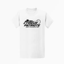 T-shirt Tir Sportif Tireur patriote Blanc