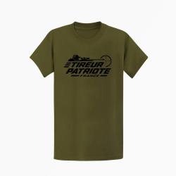 T-shirt Tir Sportif Tireur patriote Kaki / Noir