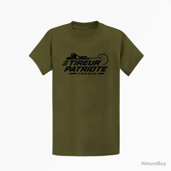 T-shirt Tir Sportif Tireur patriote Kaki / Noir