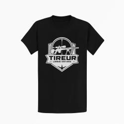 T-shirt Tir Sportif Tireur longue distance R&eacute;ticule Noir