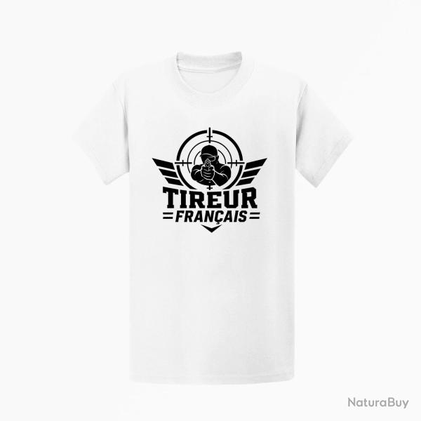 T-shirt Tir Sportif Tireur fran�ais Blanc