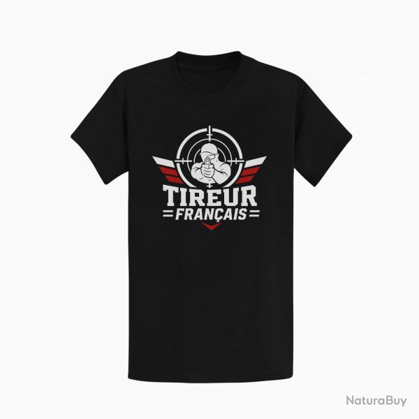 T-shirt Tir Sportif Tireur fran�ais Noir