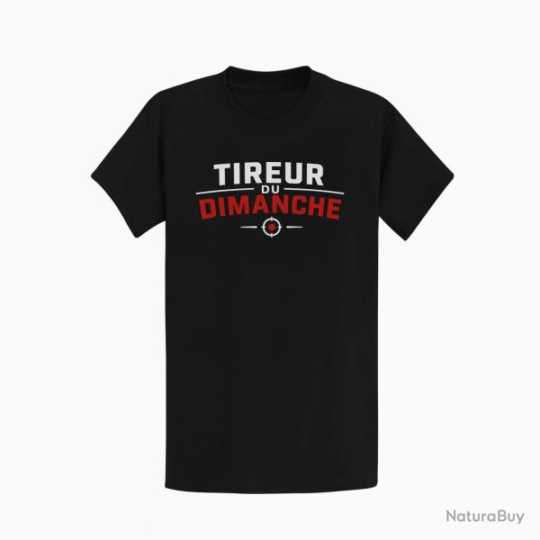 T-shirt Tir Sportif Tireur du dimanche Typographie cible Noir / Orange