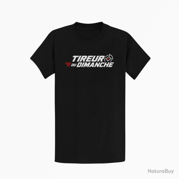 T-shirt Tir Sportif Tireur du dimanche Lettrage dynamique Noir / Orange