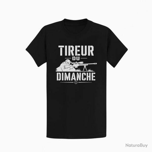 T-shirt Tir Sportif Tireur du dimanche Carabine Noir