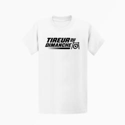 T-shirt Tir Sportif Tireur du dimanche Bipied Blanc