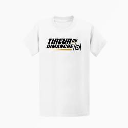 T-shirt Tir Sportif Tireur du dimanche Bipied Blanc / Orange