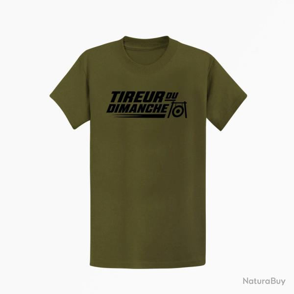 T-shirt Tir Sportif Tireur du dimanche Bipied Kaki / Noir
