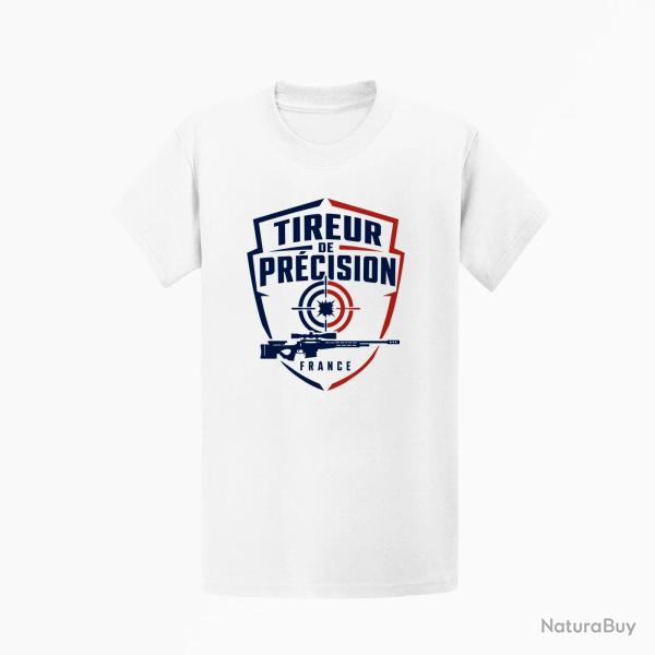 T-shirt Tir Sportif Tireur de pr�cision patriote Blanc / Orange