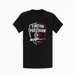 T-shirt Tir Sportif Tireur de pr&eacute;cision patriote Noir