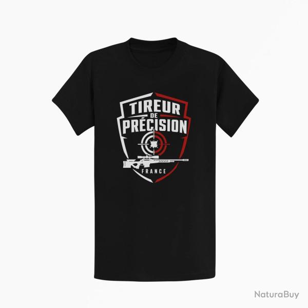 T-shirt Tir Sportif Tireur de pr�cision patriote Noir