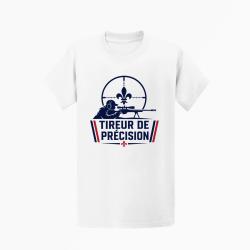 T-shirt Tir Sportif Tireur de pr&eacute;cision Blanc / Orange