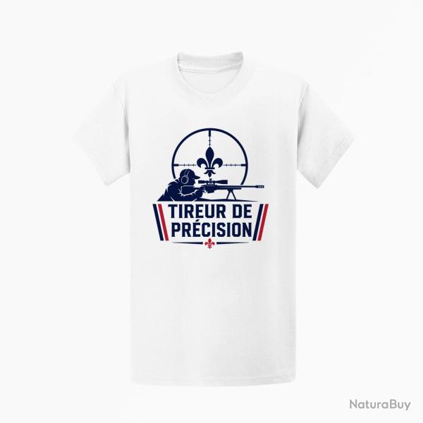 T-shirt Tir Sportif Tireur de pr�cision Blanc / Orange