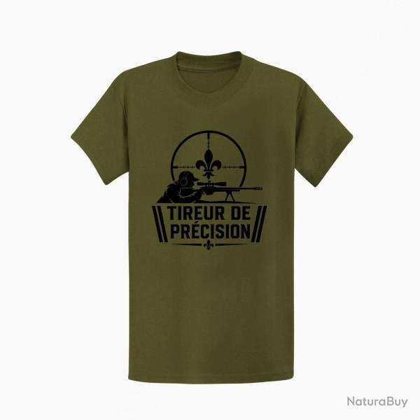 T-shirt Tir Sportif Tireur de pr�cision Kaki / Noir