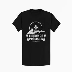 T-shirt Tir Sportif Tireur de pr&eacute;cision Noir