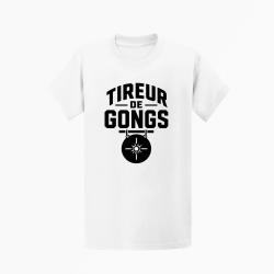 T-shirt Tir Sportif Tireur de gong Blanc