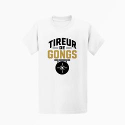 T-shirt Tir Sportif Tireur de gong Blanc / Orange