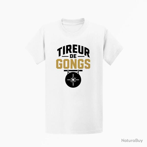 T-shirt Tir Sportif Tireur de gong Blanc / Orange