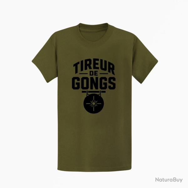 T-shirt Tir Sportif Tireur de gong Kaki / Noir